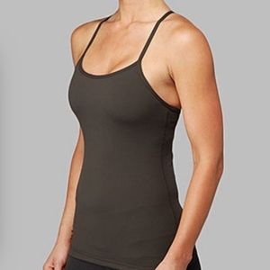 Lululemon brown y tank top with built in bra